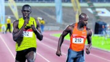 <b>TRÍO JAMAICANO PARA LOS MUNDIALES. </b>De izquierda a derecha, Usain Bolt (9.86), Asafa Powell (9.97) y Michael Frater (10.02).