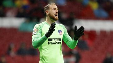 Oblak, durante un partido de LaLiga con el Atl&eacute;tico.
 
 
 
 