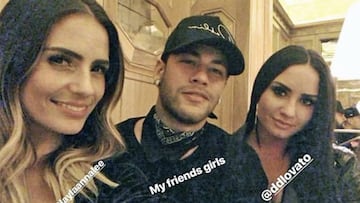 Neymar: Fiestón con Demi Lovato y Layla Anna Lee. Foto: Instagram