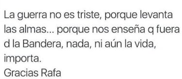 El Ejército de Tierra reconoce su error en el tuit de Nadal