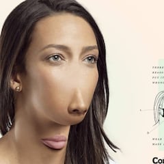 Así debería ser la cara para que la mascarilla bajo la barbilla fuera efectiva