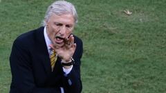 Football Soccer - World Cup 2018 Qualifiers - Brazil v Colombia - Amazonia Arena Stadium, Manaus, Brazil - 6/9/16. Coach Jose Pekerman of Colombia reacts.  REUTERS/Paulo Whitaker 