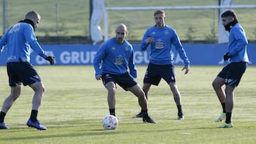 Entrenamiento Deportivo de La Coruña. gorka santamaria yeremay isi Gómez