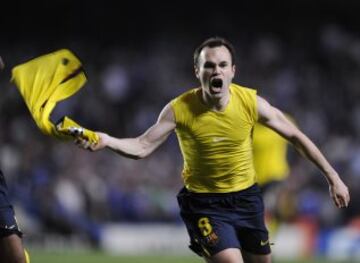 En el descuento de la semifinal de la edición de 2009. Le llegó un balón franco para el chut y la envió a la escuadra. Este gol dio el pase a la final que el Barça ganó en Roma al Manchester United.