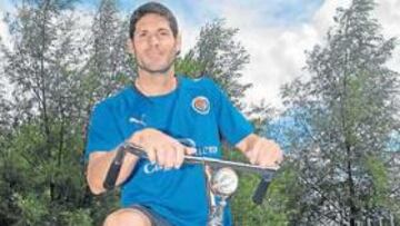 <b>MOTIVADO. </b>Vivar Dorado posó para AS satisfecho por estar en la pretemporada con el Valladolid.