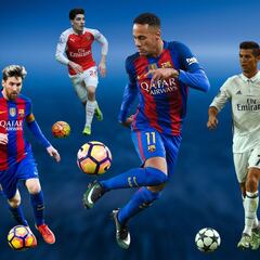 Los mejor valorados: Neymar, el 1°; Messi, 2° y Cristiano, 7º