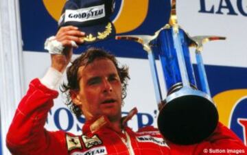 El piloto austriaco, Gerhard Berger, ganó el GP de México un 12 de octubre de 1986, a bordo de su Benetton B186, motor BMW L4 Turbo de 1,499 cc