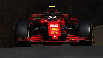 Carlos Sainz (Ferrari SF21). Bakú, Azerbaiyán. F1 2021.