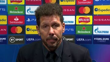 Simeone: "Este Champions nos costó desde el inicio..."