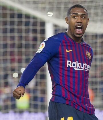 3-0. Malcom celebró el tercer gol.