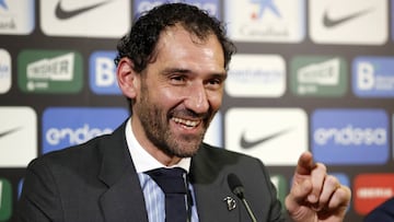 Jorge Garbajosa, Presidente de la FEB, durante una comparecencia