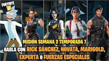 ¿Dónde están Rick Sánchez, Novata, Marigold, Experta y Fuerzas Especiales en Fortnite?