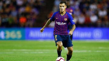 Coutinho, durante un partido con el FC Barcelona.