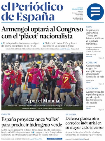 Eternas, Diosas..., las portadas loan a la Selección española femenina