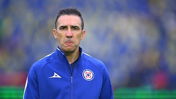 Vicente Sánchez, ex-técnico de Cruz Azul durante la semifinal de vuelta contra América en el Apertura 2025 en el Estadio Ciudad de los Deportes el 18 de mayo de 2025. Ciudad de México.