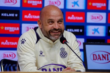 Manolo González, en la rueda de prensa previa al partido ante el Madrid.