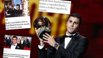 The surprise decision to award Rodri the Ballon d’Or has made the headlines across the world.