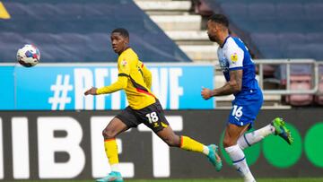 Yaser Asprilla da asistencia en el triunfo de Watford contra Wigan