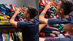 Paulo Dybala y su colecci&oacute;n de camisetas
