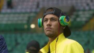 Neymar, en Celtic Park.