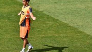 Cristian Bolaños en un entrenamiento.