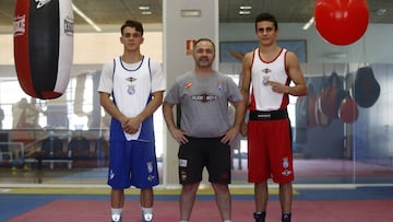 Gabriel Escobar, Rafa Lozano y José Quiles en el Centro de Alto Rendimiento de Madrid.