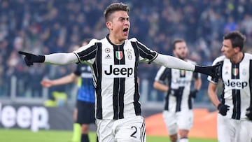 Dybala celebra un gol con la Juventus. 