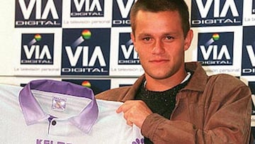 Rodrigo Fabri en su presentación como jugador del Real Madrid.