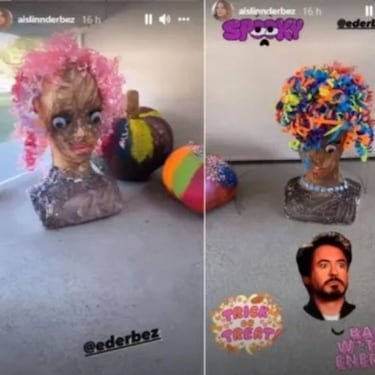 Aislinn Derbez comparte la decoración de Halloween de Eugenio Derbez