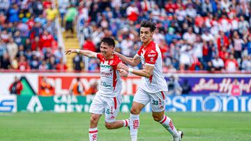 during the 6th round match between Necaxa and Toluca as part of the Torneo Clausura 2024 Liga BBVA MX at Victoria Stadium on February 10, 2024 in Aguascalientes, Aguascalientes, Mexico.