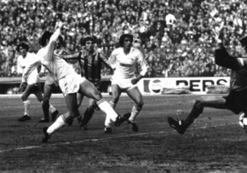 1982/1983 partido de Primera División entre el Real Madrid y el Valencia