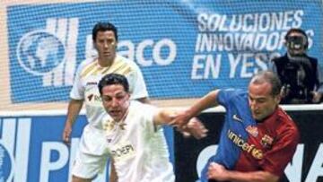 <b>DECISIVO. </b>Pinilla consiguió un hat-trick ayer ante el Sevilla y fue el jugador más destacado del Barça.