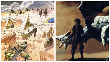 Artes de Moebius para Panzer Dragoon y de Katsumi Yokota para Panzer Dragoon Saga.