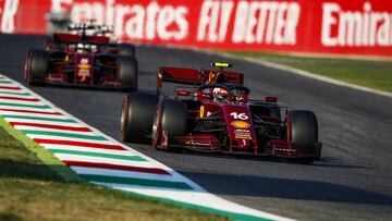 Los Ferrari, en Mugello. 