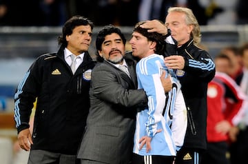 Maradona managed Argentina at the 2010 World Cup in South Africa.