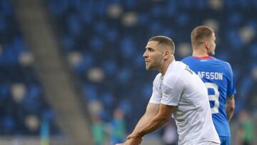 HAIFA, ISRAEL - JUNE 02: Shon Weissman of Israel . during the UEFA Nations League League B Group 2 match between Israel and Iceland at Itztadion Sammy Ofer on June 2, 2022 in Haifa, Israel. (Photo by Ahmad Mora/DeFodi Images via Getty Images)