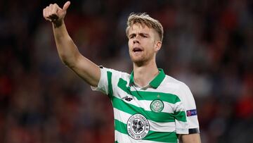 Soccer Football - Europa League - Group E - Stade Rennes v Celtic - Roazhon Park, Rennes, France - September 19, 2019  Celtic&#039;s Kristoffer Ajer   REUTERS/Stephane Mahe