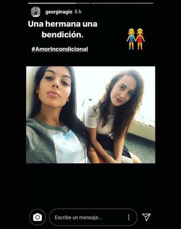 Georgina Rodríguez junto a su hermana Ivana. Foto: Instagram