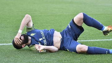 Lesión de Michael Santos, ante el Almería