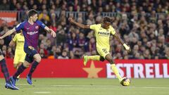 Samuel Chukwueze, durante un lance del encuentro ante el Barcelona.