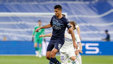 Rodrigo, contra el Madrid en la semifinal de Champions de 2022.