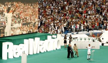 Cristiano Ronaldo en el estadio Santiago Bernabéu.