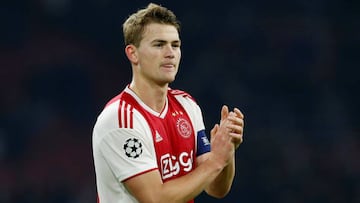 De Ligt jugando el Ajax-Real Madrid de la Liga de Campeones.