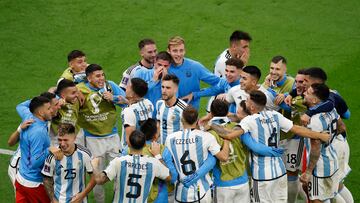 Argentina, celebra el triunfo ante Países Bajos.