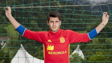 &Aacute;lvaro Morata, con la Selecci&oacute;n.