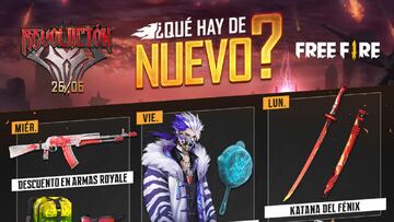 Free Fire: agenda semanal del 16 al 22 de junio con ruleta mágica y paraíso mítico