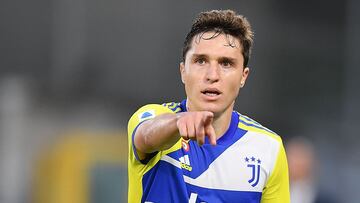 Federico Chiesa, jugador de la Juventus, durante el partido de Serie A ante el Spezia.