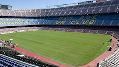 Nuevo c&eacute;sped del Camp Nou.