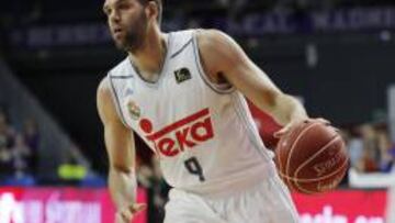 Felipe Reyes en el partido contra el Joventut.