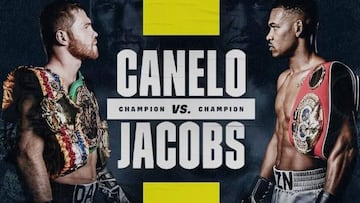 Cartel del Canelo Álvarez vs Daniel Jacobs.